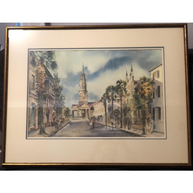 Vintage Virginia Fouché Bolton Signed "April in Charleston" Print (1981) For Sale - Image 10 of 12