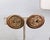 1950s Vintage Signed Napier Doris Day Goldtone Two Stacked Asian Coins Clip Earrings- 2 Pieces For Sale - Image 5 of 6