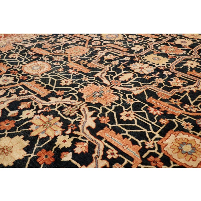 2020s Pasargad Home Denver Navy Wool Area Rug- 9' 1" X 12' 2" For Sale - Image 5 of 6