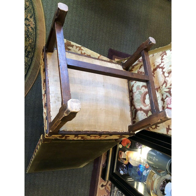Early 18th Century Fireside Chairs Arts & Crafts Upholstery - a Pair For Sale - Image 9 of 10