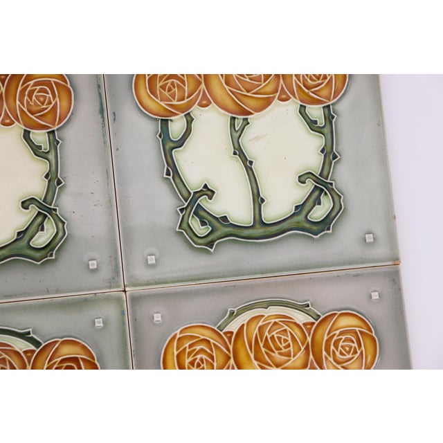 1920s Set of Four Tiles Art Nouveau H & R Johnson England For Sale - Image 13 of 18