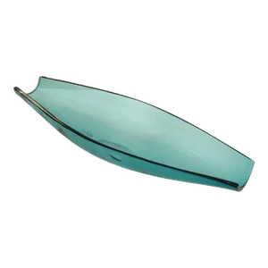 Vintage Blenko Dish, Teal Blue