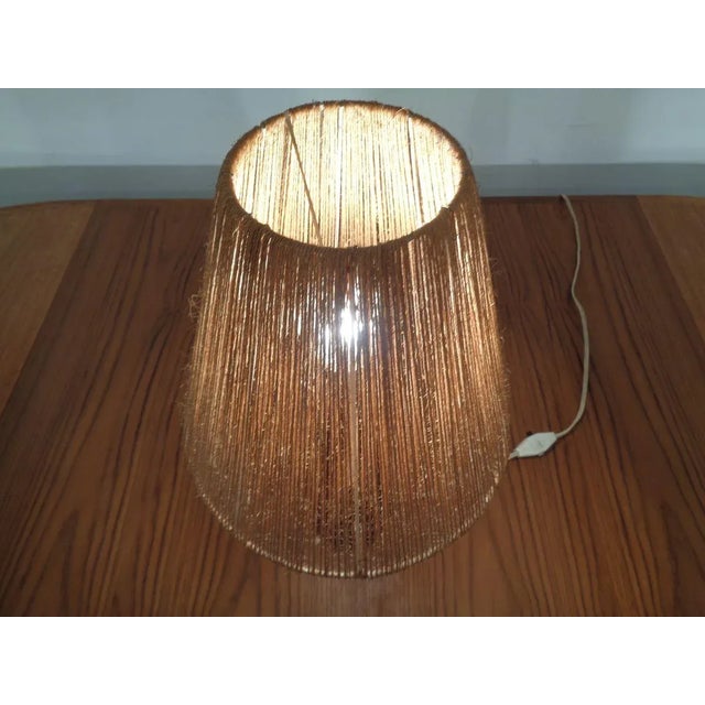 Mid-Century Danish Teak and Sisal Table Lamp, 1950s For Sale - Image 6 of 15