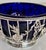 Blue George V Sterling Silver Swing Handle Basket with Blue Glass Liner, 1912 For Sale - Image 8 of 18