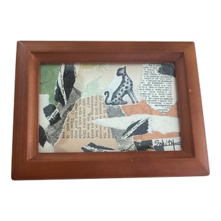 Framed Original Collage by Nancy Smith For Sale