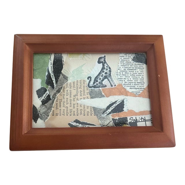 Framed Original Collage by Nancy Smith For Sale