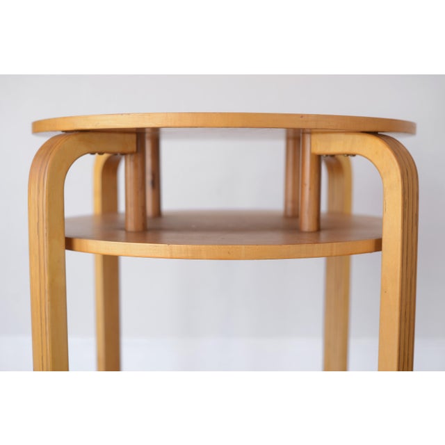 Alvar Aalto Style 2-Tier Round Side Table For Sale - Image 13 of 15