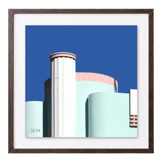 “Miami Beach 14” Giclee Archival Pigment Print 24x24 Framed in Walnut For Sale