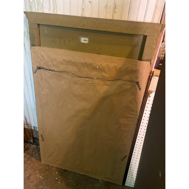 Mid 20th Century Italian Console Wall Hall Painted Gold Gilt Mirror W/Wreath & Garland For Sale - Image 12 of 12
