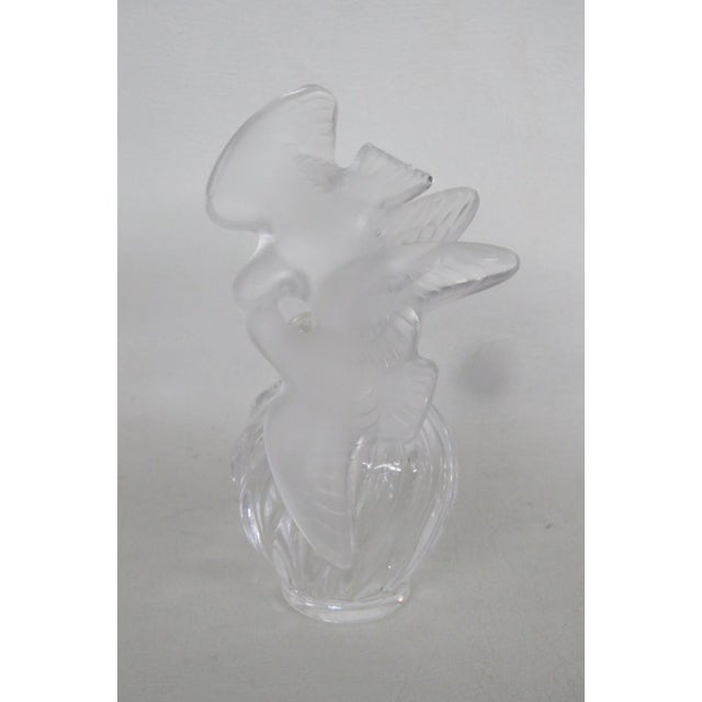 Mid-Century Modern Lalique Nina Ricci L Air Du Temps Empty Perfume Bottle Love Birds Stopper 5195b For Sale - Image 3 of 14