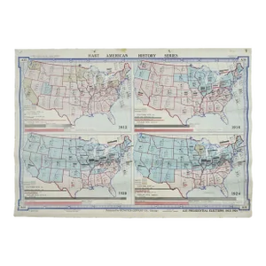 Hart American History Series Presidential Elections 1912-1924 Paper Map
