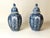 Blue and White Lidded Faience Urns by Tichelaar Makkum, 1930s, Set of 2 For Sale - Image 13 of 14