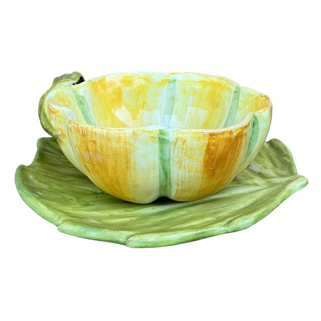 Hollywood Regency Italian Fall Pumpkin / Squash Ceramic Tea Set S / 11 For Sale In Atlanta - Image 6 of 11
