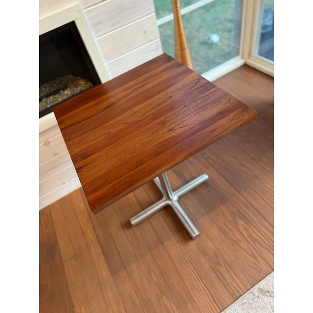 Vintage Diner Table Base With Solid Teak Top For Sale - Image 11 of 11