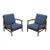 Mid Century Modern Walnut Lounge ChairS—pair For Sale