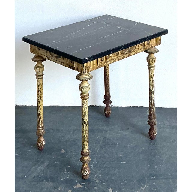 Vintage Distressed Wrought Iron Side Table For Sale - Image 4 of 12