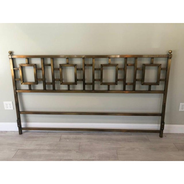 Mastercraft Greek Key Brass King Size Headboard Chairish