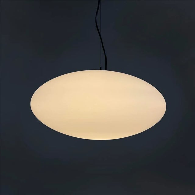 Stilnovo Mid-Century Modern Italian Opaline Glass Pendant Lamp from Stilnovo, 1960s For Sale - Image 4 of 15
