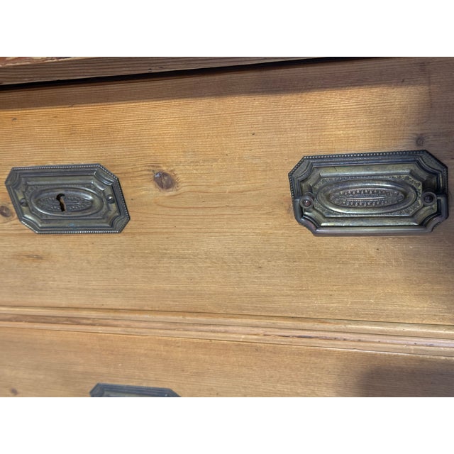Antique Pine Three Drawers - Chest of Drawers From England For Sale - Image 16 of 18
