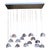 Currey & Company Catrice 15 Light Linear Pendant With Shell Shades For Sale