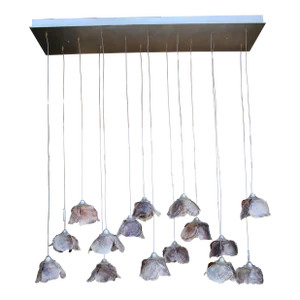 Currey & Company Catrice 15 Light Linear Pendant With Shell Shades