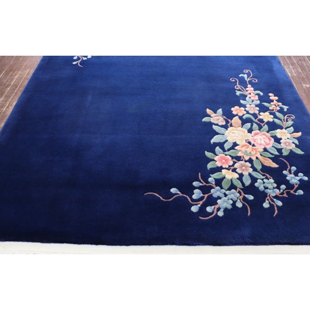 Vintage Art Deco Chinese Rug 6' X 9' For Sale - Image 10 of 11
