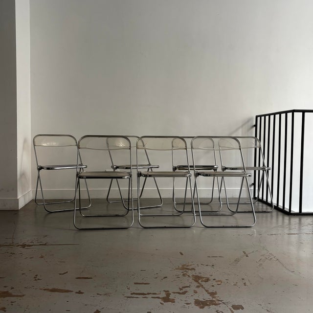 Plia Chairs by Giancarlo Piretti for Castelli, 1970s, Set of 7 For Sale - Image 17 of 17
