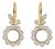 Art Nouveau Pearl Flower and Leaf Drop Earrings, Silver, Gold, Pair For Sale
