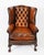 Antique Chippendale Revival Wingback Armchairs in Leather, 1920s, Set of 2 For Sale - Image 6 of 18