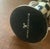 Classic signature black and white check with subtle brass accents; metal Mackenzie Childs tag attached to harp base;...