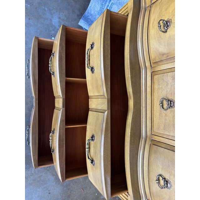 Vintage French Provincial Mahogany High Boy Chest of Drawers / Dresser For Sale - Image 10 of 11