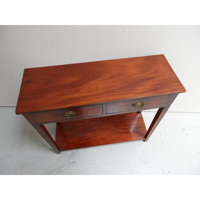 Antique Mahogany Side Table with Drawers For Sale - Image 3 of 11