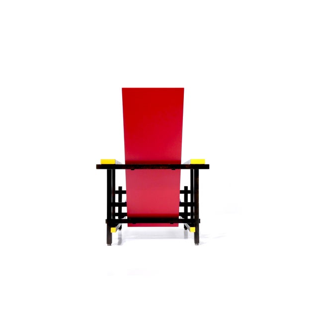 Vintage Red and Blue Chair by Gerrit Thomas Rietveld for Cassina, 1970s For Sale - Image 13 of 18