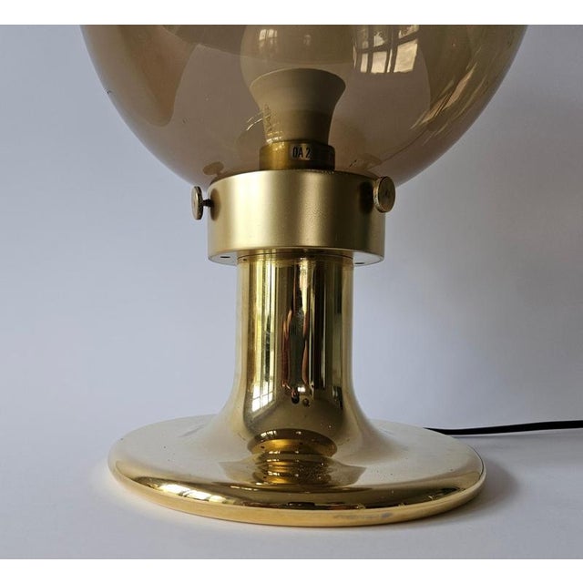 Very Midcentury Large Table Brass Lamp, Switzerland, 1970s For Sale - Image 6 of 12
