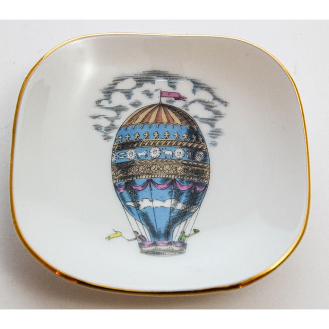 Contemporary Richard Ginori Porcelain Collectible Dishes Alitalia Airlines Hot Air Balloon For Sale - Image 3 of 9