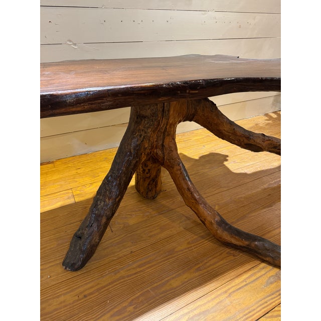 Late 20th Century Studio Style Tree Trunk Table For Sale - Image 9 of 12