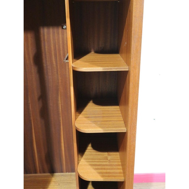 Mid Century Modern Vintage Teak Tambour Door Low Armoire Wardrobe by Austinsuite For Sale - Image 11 of 15
