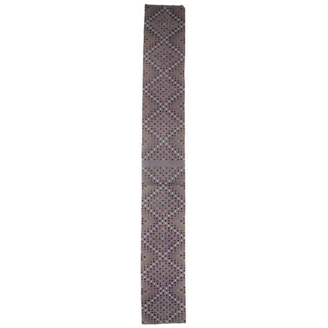 Vintage Embroidered Kilim -2′10″ × 21′4″ For Sale