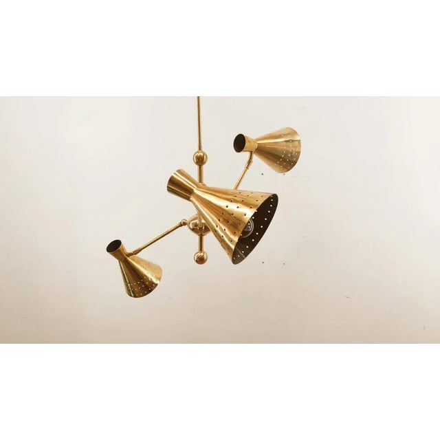 Adjustable Sputnik Lamp with Perforated Cones For Sale - Image 13 of 18