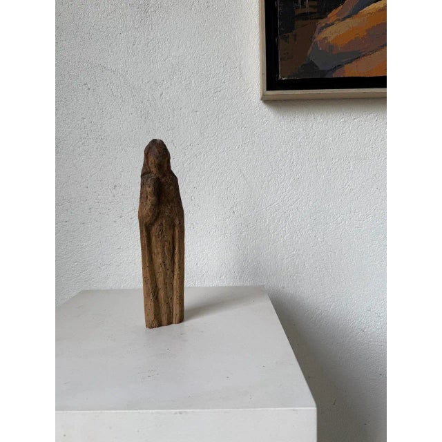 Small Wooden Sculpture of the Virgin Mary, 15th Century, in Good conditions. Designed before 1890