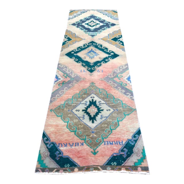 1960s Colorful Handmade Runner Ru For Sale