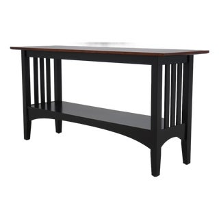 Ethan Allen 2 Tier Mission Style Console Table For Sale