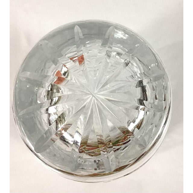 Glass 1980s Superior Large Cut Crystal Vase For Sale - Image 7 of 12