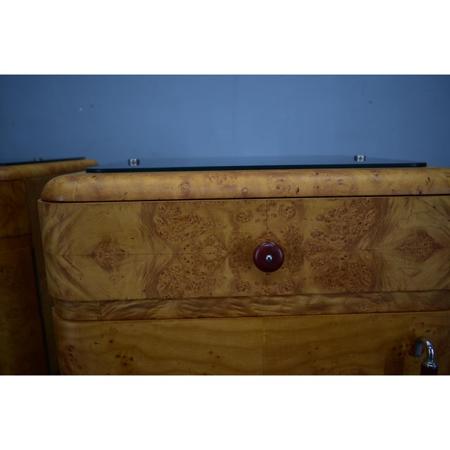 Art Deco Bedside Tables, Former Czechoslovakia, 1930s, Set of 2 For Sale - Image 17 of 18