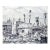 Mid 20th Century Simon Michael Gulf Coast Industrial Scene Drawing For Sale