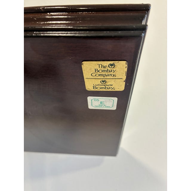 Vintage Bombay Company Mahogany Wall Display Shelf With Curved Support Bracket For Sale - Image 13 of 13