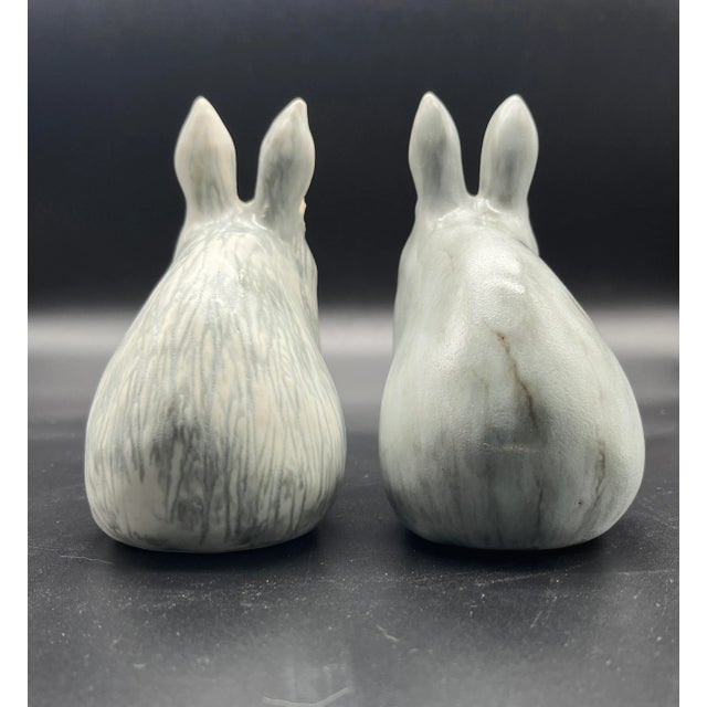 Mid-Century Modern Vintage Andersen Design Stoneware Rabbits - Set of 2 For Sale - Image 3 of 12
