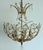 Gold Brass and Lead Crystal 5-Light Chandelier, 1970s For Sale - Image 8 of 12