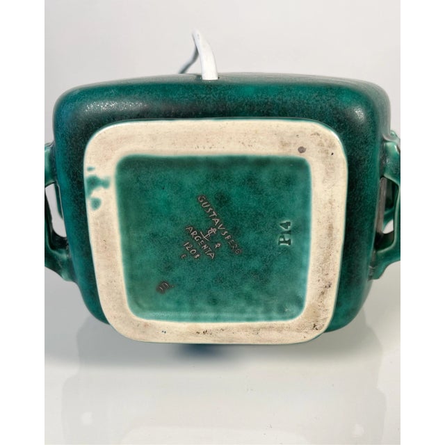 Swedish Modern Stoneware Argenta Table Lamp by Wilhelm Kåge for Gustavsberg, 1940s For Sale - Image 10 of 11