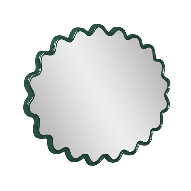 Kenneth Ludwig Chicago Cloud Mirror Hunter Green For Sale - Image 4 of 11